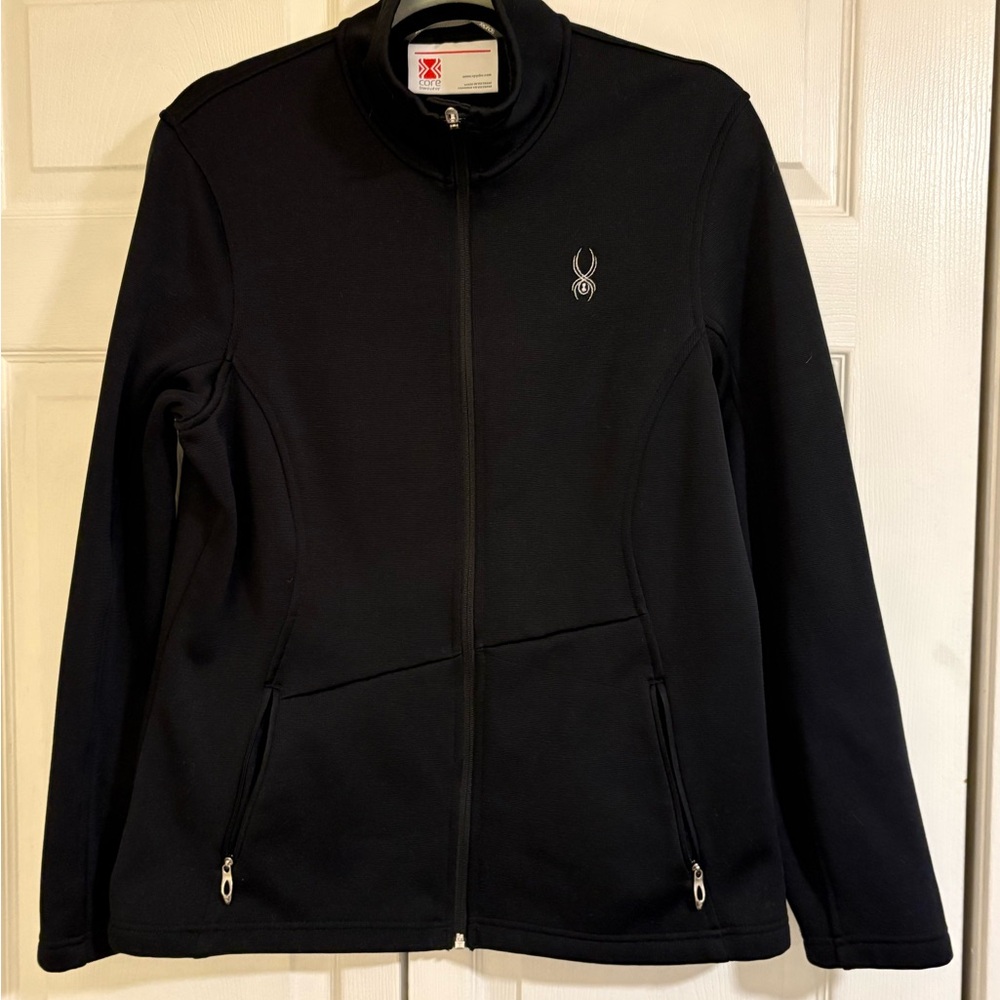 Spyder Black Core Sweater Full Zip Jacket. Size XL